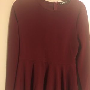 Shein red peplum too with zipper